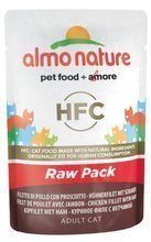 Almo Nature HFC Raw Pack filet z kurczaka z szynką 6x55g