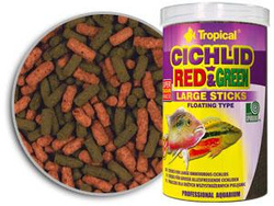 Tropical Cichlid Red & Green Large Sticks pokarm w formie pałeczek dla dużych pielęgnic 1000ml