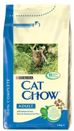 Purina Cat Chow Adult z Łososiem i Tuńczykiem dwupak 2x15kg