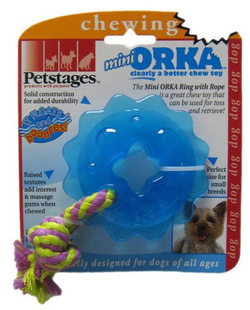 Petstages Mini Orka Ringo zębate z liną