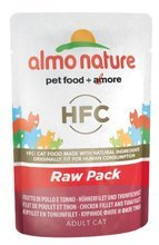 Almo Nature HFC Raw Pack filet z kurczaka i tuńczyka 6x55g