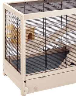 Ferplast Hamsterville drewniana klatka dla chomika z wyposażeniem