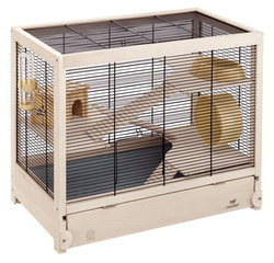 Ferplast Hamsterville drewniana klatka dla chomika z wyposażeniem