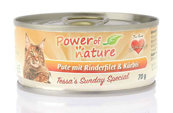 Power of Nature indyk z wołowiną i dynią karma dla kotów puszka 70g