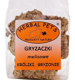 Herbal Pets gryzaczki melisowe dla królików i gryzoni 140g