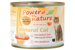 Power of Nature Natural Cat wołowina karma dla kotów w puszce 12 x 200g