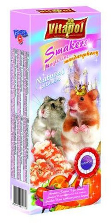 Vitapol Smakers z mandarynką magic line kolby dla chomika 2sztuki/90g