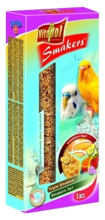 Vitapol Smakers 3w1 kolby dla papużki falistej 3szt/120g