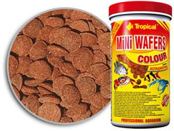 Tropical Mini Wafers Colour wybarwiający pokarm w formie wafelków dla ryb dennych i skorupiaków 150ml