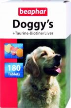 Beaphar Doggy's Taurine-Biotine/Liver przysmak dla psa 180sztuk