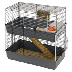 Ferplast Rabbit 100 Double dwupiętrowa klatka dla królika z wyposażeniem