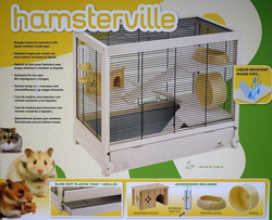 Ferplast Hamsterville drewniana klatka dla chomika z wyposażeniem