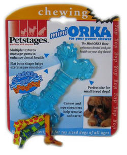 Petstages Mini Orka Kość ze sznurkiem