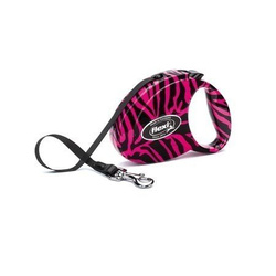 Flexi Fashion Small S Pink Zebra smycz automatyczna taśma 3m dla psów do 12kg