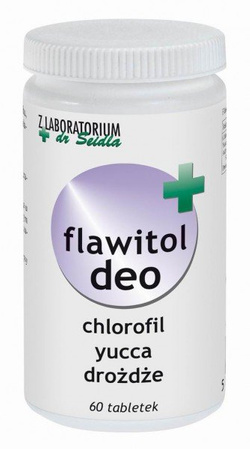 Dermapharm Flawitol Deo z chlorofilem i Yucca Schidigera 60 tabletek