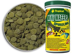 Tropical Mini Wafers Spirulina pokarm w formie wafelków dla ryb dennych i skorupiaków ze spiruliną 90g