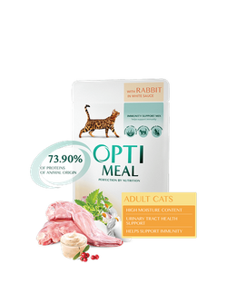 OptiMeal królik w białym sosie 85g