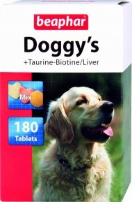 Beaphar Doggy's Taurine-Biotine/Liver przysmak dla psa 180sztuk